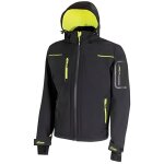 Veste softshell de travail space double micro - polaire noir - u power