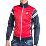 Veste de sport homme zippe bleue et rouge sergio tacchini scirocco