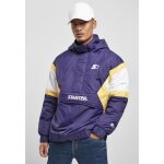 Veste de sport - urban classics - starter - color block - rtro - violet / blanc / jaune - m
