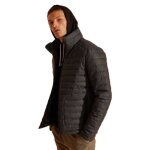 Veste superdry double zip fuji - chevrons gris fonc - homme