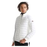 Veste superdry motion hybrid mid layer - femme - blanc - fermeture zipp�e et poches