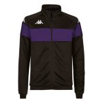 Veste de survtement homme kappa dacone - noir / violet - manches longues - multisport