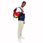 Veste tommy jeans popover color - block homme - tommy jeans - multicolore / bleu