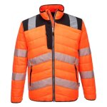 Veste de travail - portwest - baffle - haute visibilit� - doubl�e et rembourr�e - bandes r�fl�chissantes ...