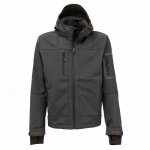 U - power - veste softshell de travail grise fonce stretch metropolis