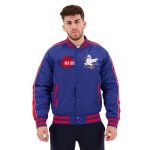 Veste universitaire amricaine - superdry - coupe dcontracte - couleur regal blue - art japonais traditionne ...