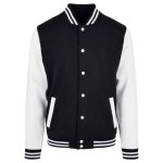 Veste universitaire basic - build your brand - noir - blanc - xxxl homme