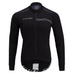 Veste de vlo silvini ghisallo pour homme - membrane coupe - vent et impermable - noir / blanc