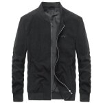 Veste velours ctel homme - insfity - printemps et automne - col montant - noir