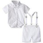 Vêtement bebe garçon baptême ensemble enfant printemps et été tenue fete ceremonie chemises haut et shorts ... Vêtement bebe garçon baptême ensemble enfant printemps et été tenue fete ceremonie chemises haut et shorts ...