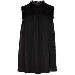 Chemisier femme - only licence - only new cat woven - noir - sans manche - col montant