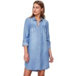 Robe chemise à manches longues vero moda silla - bleu - femme - adulte Robe chemise à manches longues vero moda silla - bleu - femme - adulte