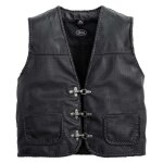 Blouson cuir spirit motors perforated leather vest 1 0 - homme - noir