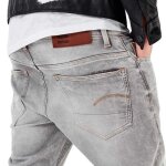 Jean homme g star 3301 tapered - gris - coupe ajuste - taille standard