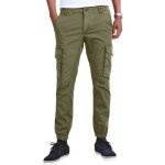 Pantalon homme cargo jack & jones paul flake akm 542 l36 - vert - coupe effil�e - coton bci