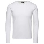T - shirt homme manches longues - jack & jones - basic o neck - blanc - coton lycra