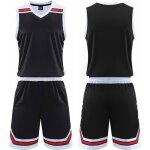 Vetement de sport basket - ball homme ensemble maillot et short ete séchage rapide respirant - noir Vetement de sport basket - ball homme ensemble maillot et short ete séchage rapide respirant - noir