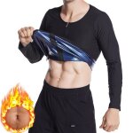 Vtement de sudation homme manches longues ceinture noprne - noir - pour minceur et fitness