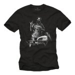 Vetement de marque - tee shirt casque moto homme vintage triumph noir l