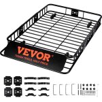 Vevor porte - bagage pour voiture galerie de toit panier 1630�990�152 mm 907 kg