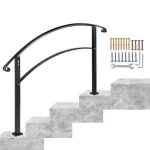 Vevor rampe descalier rglable main courante pour 4 marches en fer forg noir