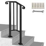 Vevor rampe descalier garde - corps escalier main courante fer forg 1 - 2 marches
