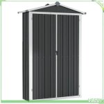 Vgeby abri de jardin anthracite 116x45x175 cm acier galvanis - 7894202782221