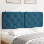 Coussin de tête de lit - vgeby - modèle bleu - velours 100% polyester - dimensions 122x6x48 cm - largeur ... Coussin de tête de lit - vgeby - modèle bleu - velours 100% polyester - dimensions 122x6x48 cm - largeur ...