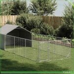 Vgeby niche dextérieur pour chien enclos 6x2x15 m acier galvanisé - 7894202908195 Vgeby niche dextérieur pour chien enclos 6x2x15 m acier galvanisé - 7894202908195
