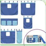 Vgeby rideaux pour lit mezzanine bleu polyester - 7894202803513
