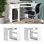 Vicco bureau en angle bureau bureau informatique odin blanc table de travail tablette Vicco bureau en angle bureau bureau informatique odin blanc table de travail tablette