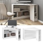 Vicco bureau en angle bureau table de bureau alvaro blanc bureau informatique 94 x 94 cm