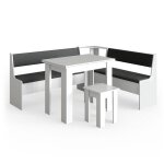 Groupe de banquettes dangle roman 180x150cm avec table blanc vicco 34311