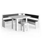 Groupe de banquettes dangle roman 180x180cm avec table blanc vicco 34313