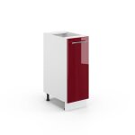 Meuble de cuisine fame - line 30cm sans pt rouge bordeaux haute brillance blanc vicco