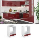 Meuble pour four r - line 60cm pt marbre rouge bordeaux haute brillance blanc vicco