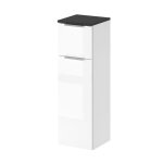 Meuble de rangement de salle de bain otis 30x95cm blanc haute brillance blanc vicco
