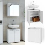 Meuble sous vasque simple ruben 60x62. 5cm blanc blanc vicco Meuble sous vasque simple ruben 60x62. 5cm blanc blanc vicco