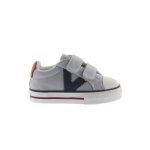 Victoria chaussures enfant en toile gris - scratch double - semelle caoutchouc - mixte