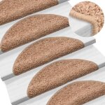 Vidaxl tapis descalier 15 pices 65 x 21 x 4 cm beige demi - rond grand 133902