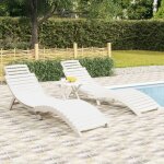 Vidaxl lot de 2 chaises longues bain de soleil transat de terrasse sige de jardin balcon patio extrieur ...