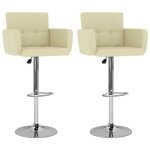 Vidaxl lot de 2 tabourets de bar chaise de pub si�ge de bistrot meuble de salle � manger cuisine salon ...