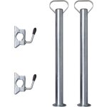 Vidaxl 2 tubes de support et 2 pinces fendues pour roue de jauge 48 mm Vidaxl 2 tubes de support et 2 pinces fendues pour roue de jauge 48 mm