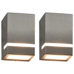 Vidaxl 2x appliques murales dextrieur rectangulaire lampe eclairage mural luminaire couloir chambre ...