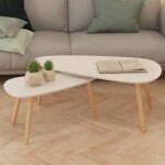 Vidaxl ensemble de tables basses 2 pcs bois de pin massif blanc 244731 Vidaxl ensemble de tables basses 2 pcs bois de pin massif blanc 244731