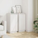 Vidaxl buffets 2 pcs blanc 315x34x75 cm bois massif de pin Vidaxl buffets 2 pcs blanc 315x34x75 cm bois massif de pin
