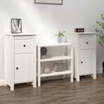 Vidaxl 2x buffets armoires lat�rales organisateurs de maison meubles de rangement salon int�rieur blanc ...