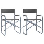 Vidaxl 2x chaises de metteur en sc�ne chaise pliable si�ge de jardin si�ge de camping plage ext�rieur ...