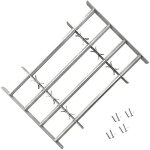 Vidaxl 2x grilles rglables de scurit de fentres grilles de protection contre cambriolage bureau maison ...