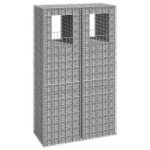 Vidaxl 2x poteaux  panier de gabion poteaux  jardinire de gabion de patio jardin terrasse extrieur ...
